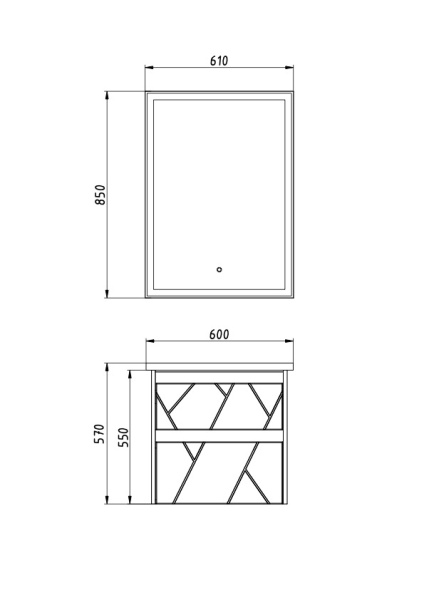 Тумба под раковину ASB-mebel  Диана 60 12027